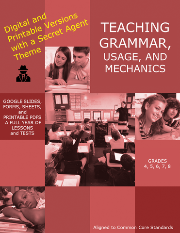Grammar, Usage, and Mechanics Grades 4, 5, 6, 7, and 8 Lessons, Remedial Worksheets, and Tests