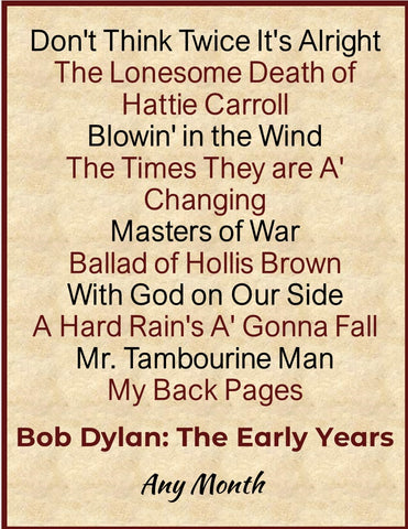 April: Bob Dylan Tribute