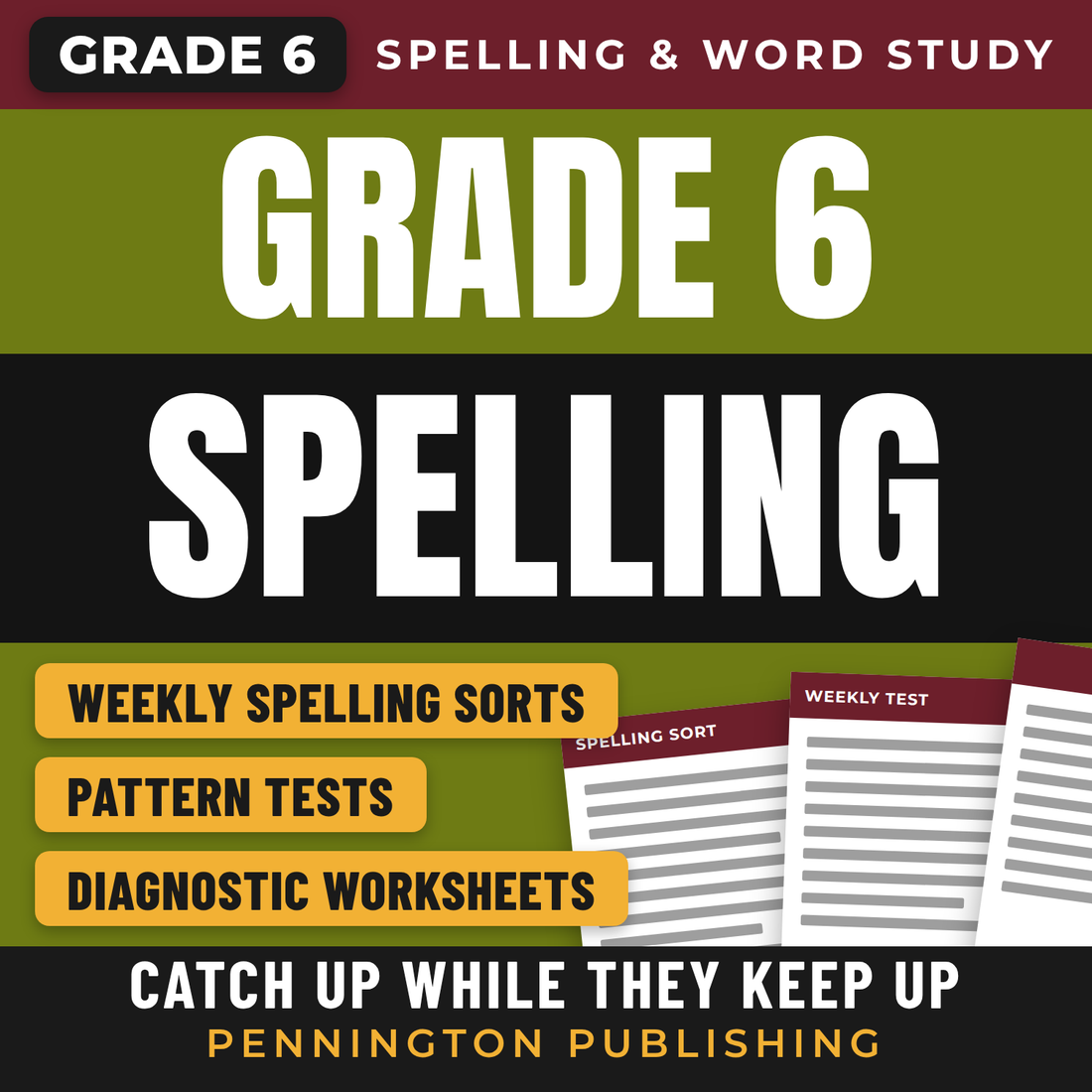 Differentiated Spelling Instruction Grade 6 Lessons, Remedial Worksheets, and Tests cover
