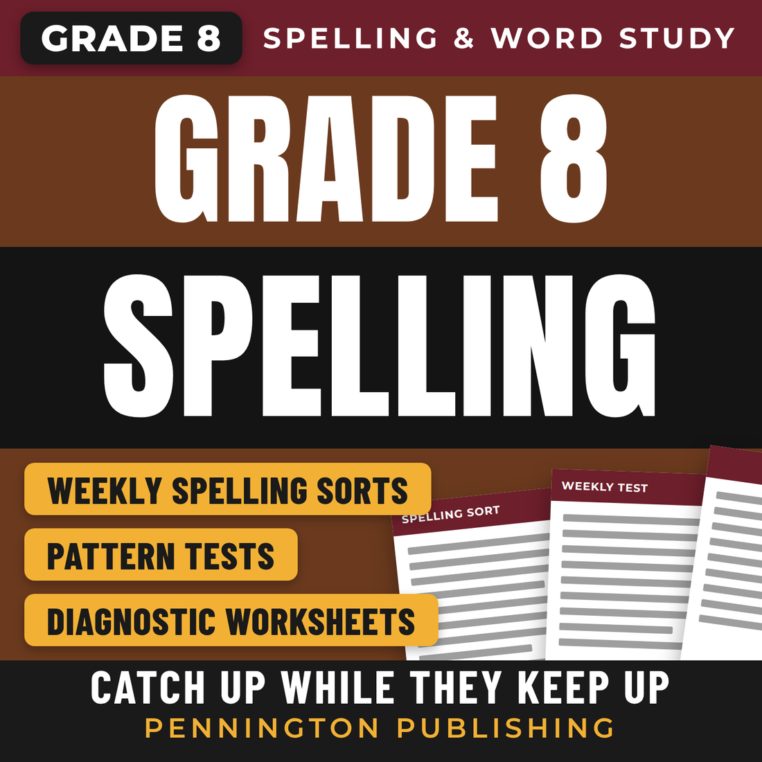 Differentiated Spelling Instruction Grade 8 Lessons, Remedial Worksheets, and Tests cover