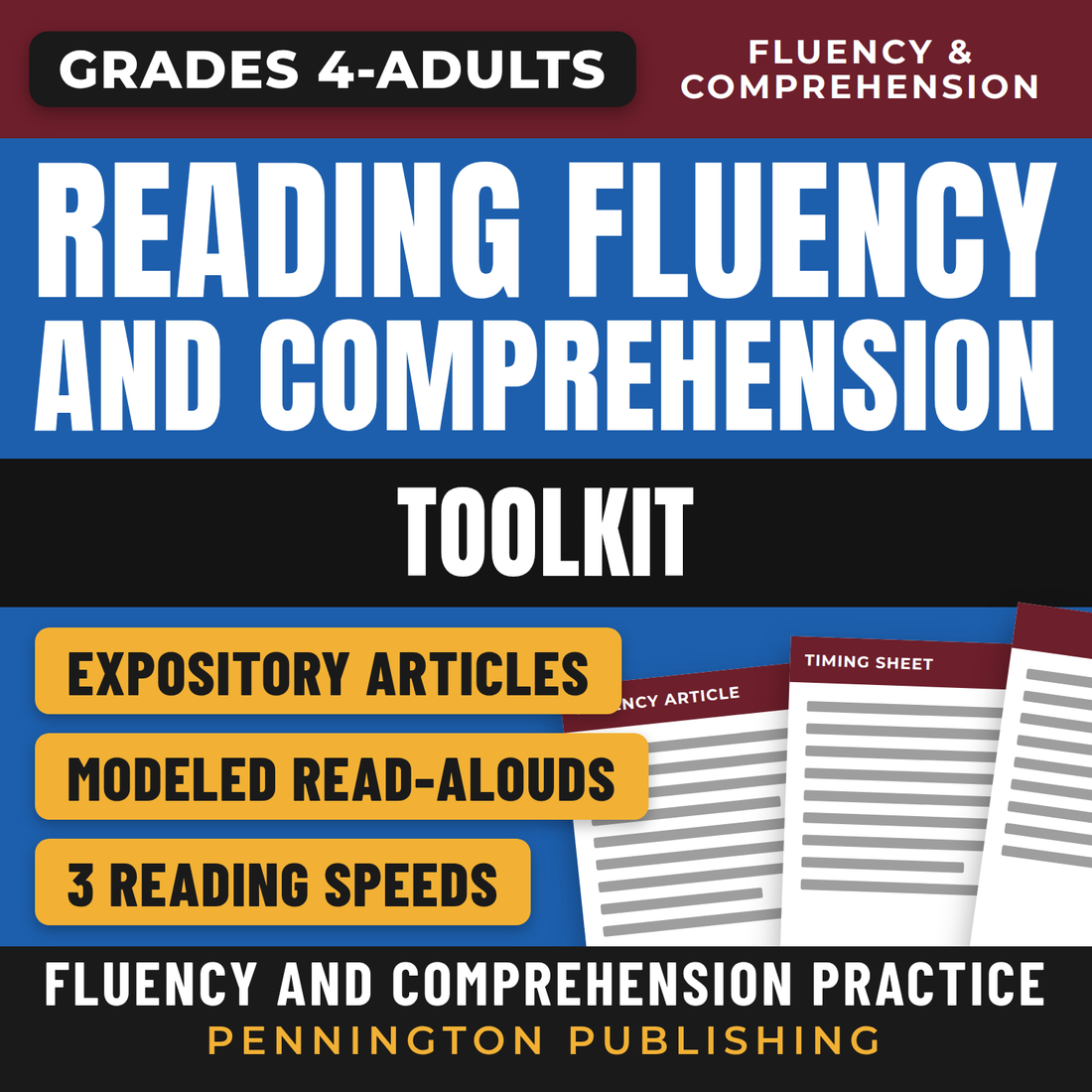 Reading Fluency and Comprehension Toolkit cover